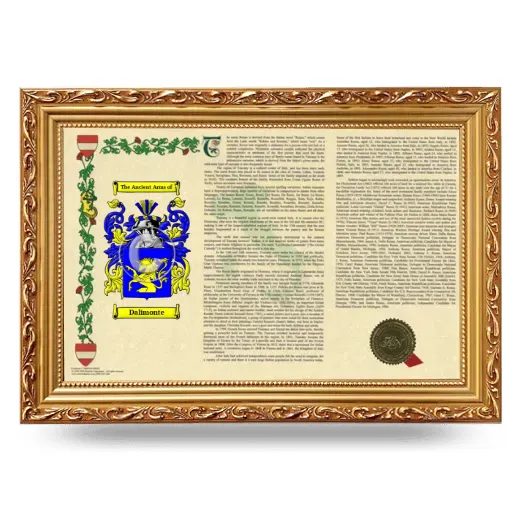Dalimonte Armorial Landscape Framed - Gold