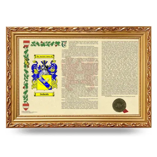 Dalkeith Armorial Landscape Framed - Gold