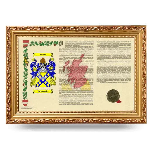 Dalrymple Armorial Landscape Framed - Gold