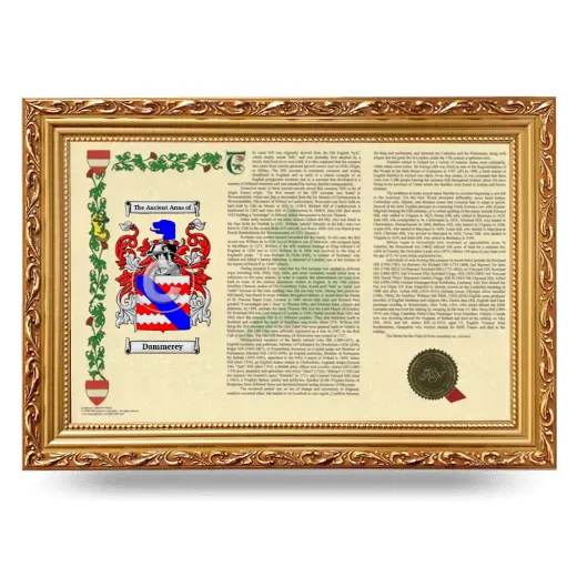 Dammerey Armorial Landscape Framed - Gold