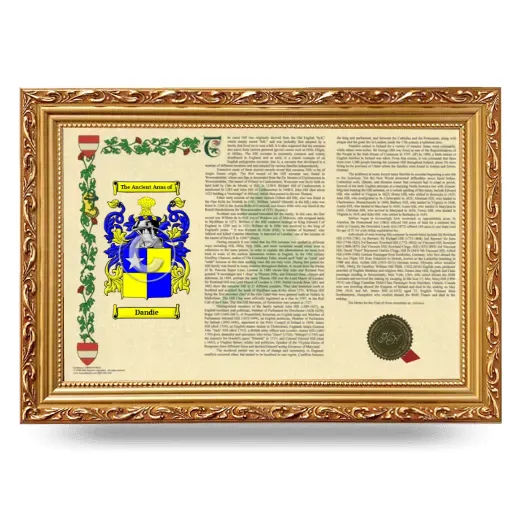 Dandie Armorial Landscape Framed - Gold