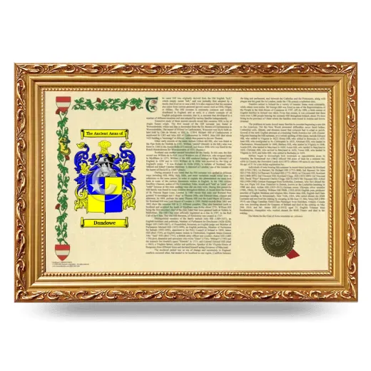 Dandowe Armorial Landscape Framed - Gold