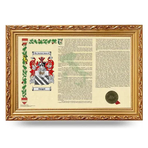 Dangel Armorial Landscape Framed - Gold
