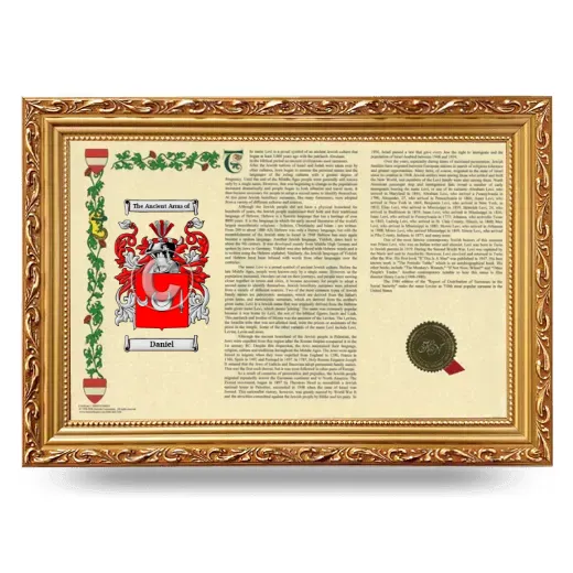 Daniel Armorial Landscape Framed - Gold