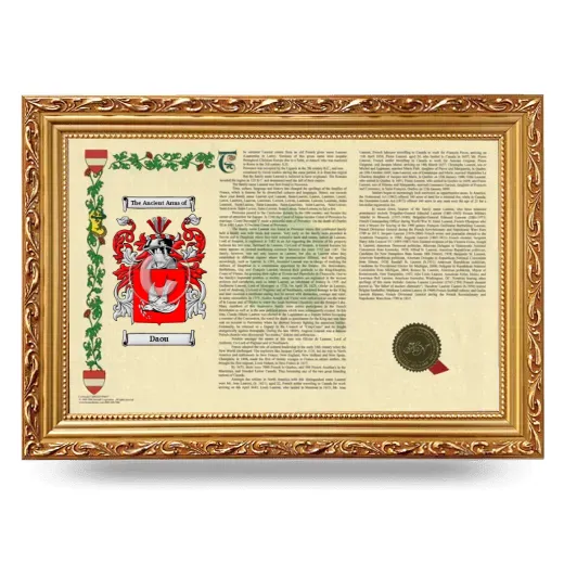 Daou Armorial Landscape Framed - Gold