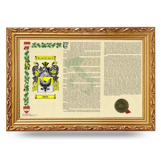 Darío Armorial Landscape Framed - Gold