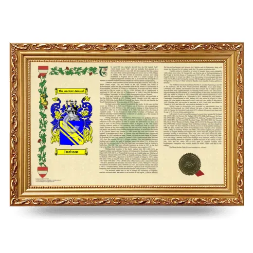 Darlston Armorial Landscape Framed - Gold