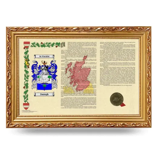 Darragh Armorial Landscape Framed - Gold