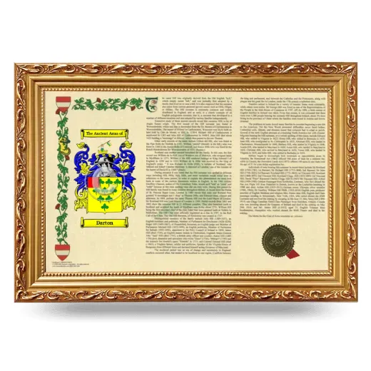 Darton Armorial Landscape Framed - Gold