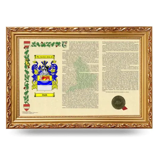 Dash Armorial Landscape Framed - Gold