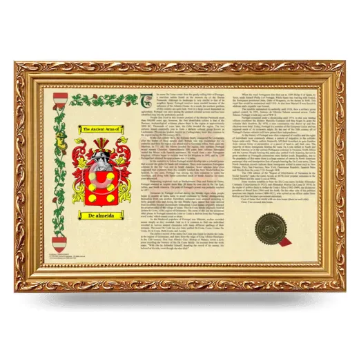 De almeida Armorial Landscape Framed - Gold