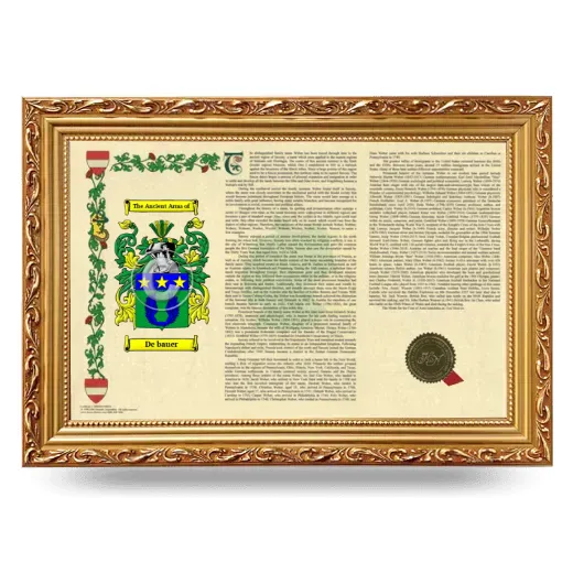 De bauer Armorial Landscape Framed - Gold