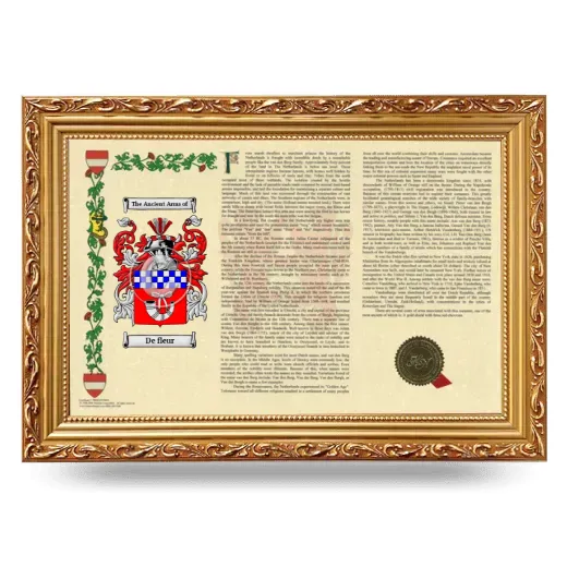 De fleur Armorial Landscape Framed - Gold