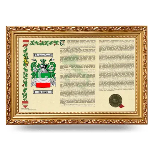 De franco Armorial Landscape Framed - Gold