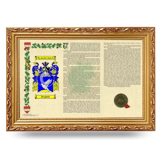 De geest Armorial Landscape Framed - Gold