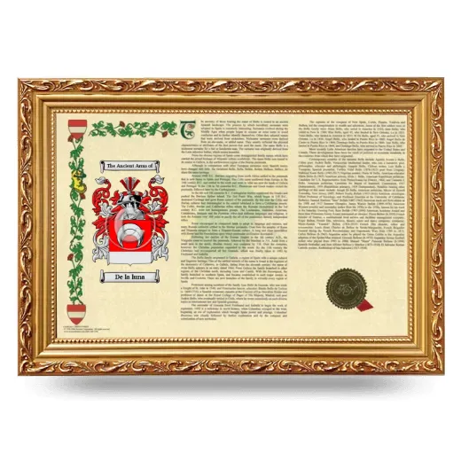 De la luna Armorial Landscape Framed - Gold