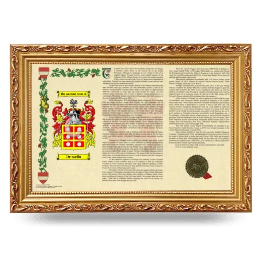 De mello Armorial Landscape Framed - Gold