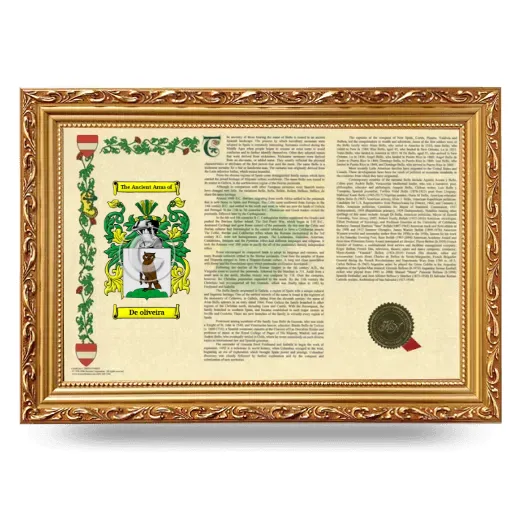 De oliveira Armorial Landscape Framed - Gold