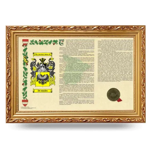 De rosales Armorial Landscape Framed - Gold