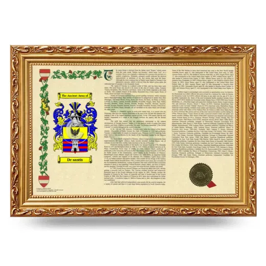 De santis Armorial Landscape Framed - Gold