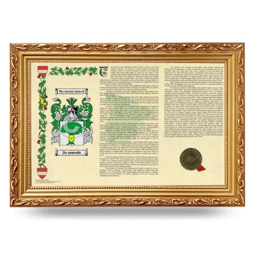 De saucedo Armorial Landscape Framed - Gold