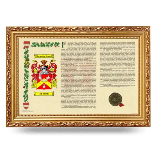 De'clerck Armorial Landscape Framed - Gold