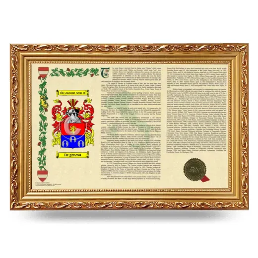 De'genova Armorial Landscape Framed - Gold