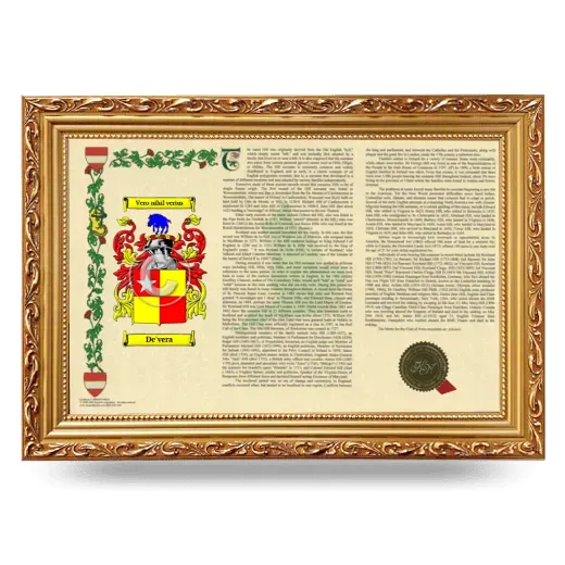 De'vera Armorial Landscape Framed - Gold