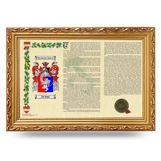 De-boni Armorial Landscape Framed - Gold