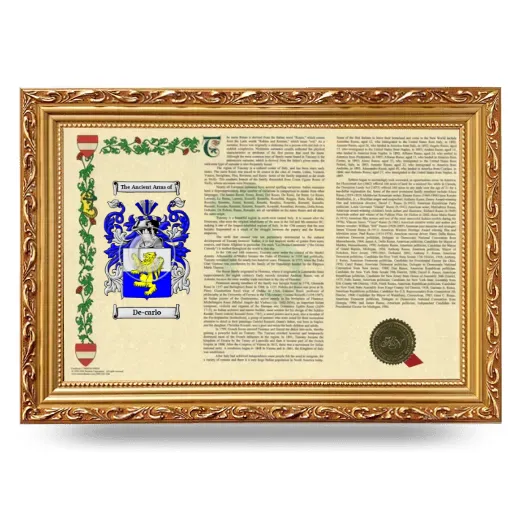 De-carlo Armorial Landscape Framed - Gold