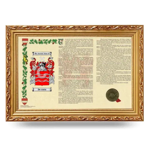 De-costa Armorial Landscape Framed - Gold