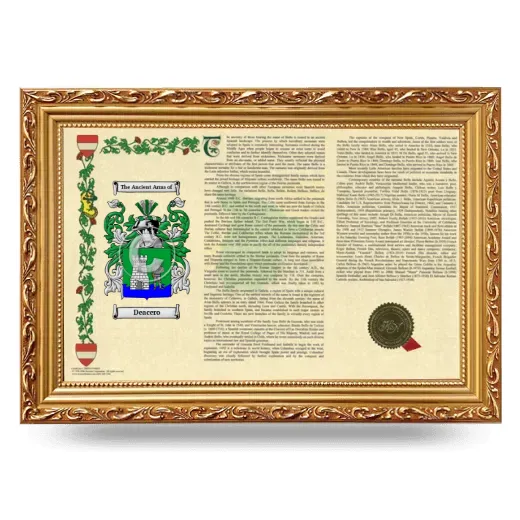 Deacero Armorial Landscape Framed - Gold