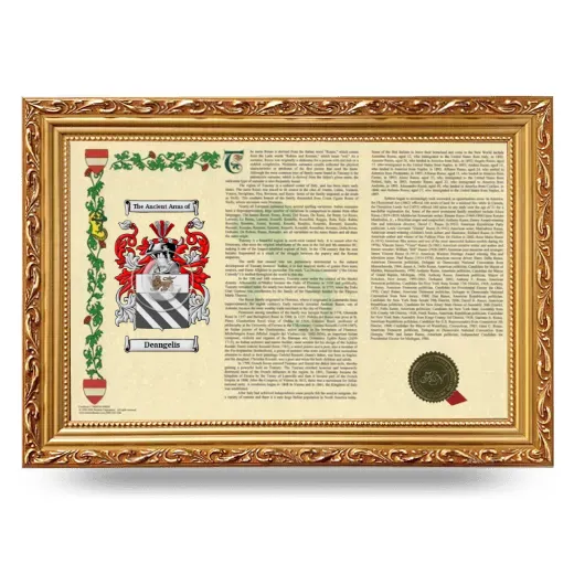 Deangelis Armorial Landscape Framed - Gold
