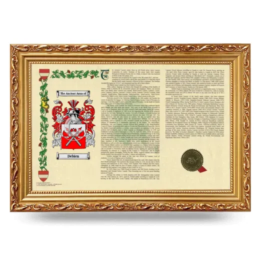 Debien Armorial Landscape Framed - Gold