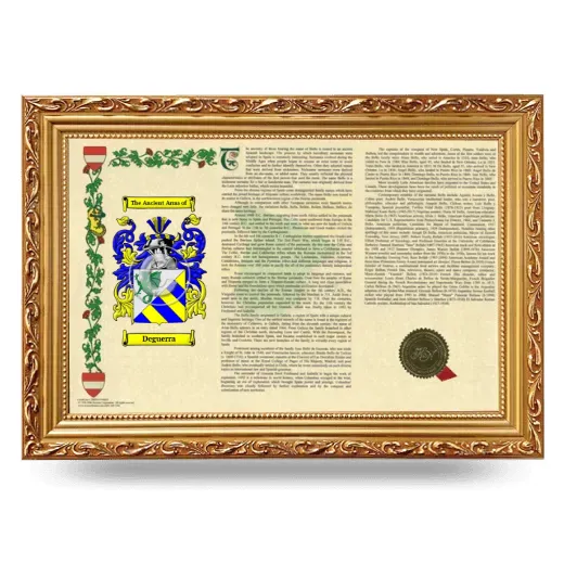 Deguerra Armorial Landscape Framed - Gold