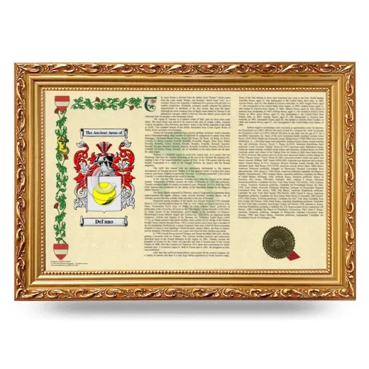 Del'ano Armorial Landscape Framed - Gold