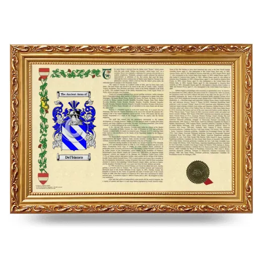 Del'bianco Armorial Landscape Framed - Gold