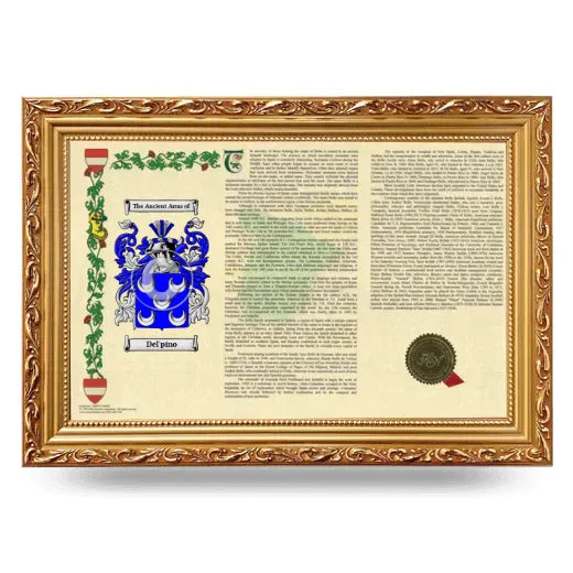 Del'pino Armorial Landscape Framed - Gold