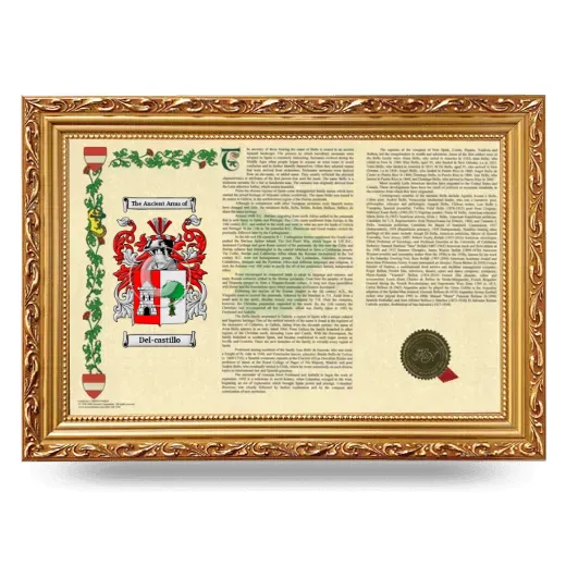 Del-castillo Armorial Landscape Framed - Gold