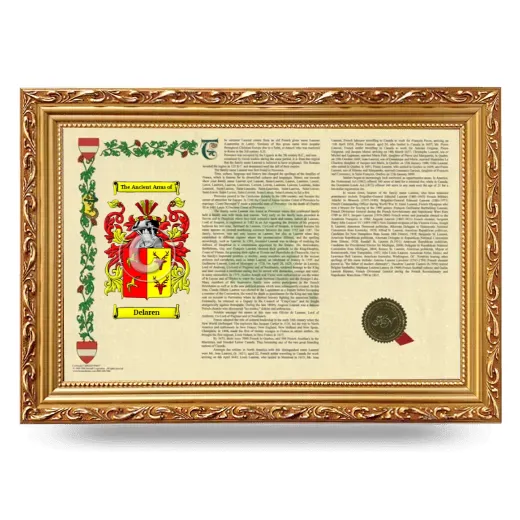 Delaren Armorial Landscape Framed - Gold