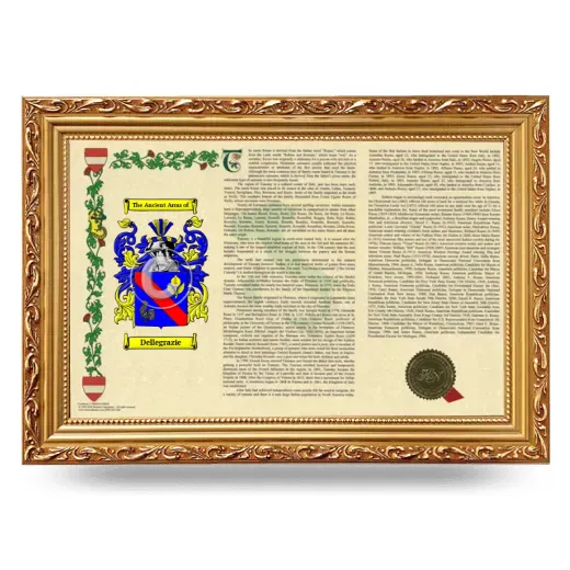 Dellegrazie Armorial Landscape Framed - Gold