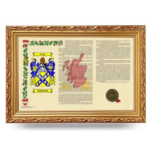 Dellrimpell Armorial Landscape Framed - Gold