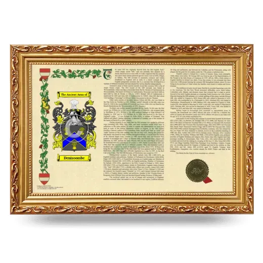 Denisoombe Armorial Landscape Framed - Gold