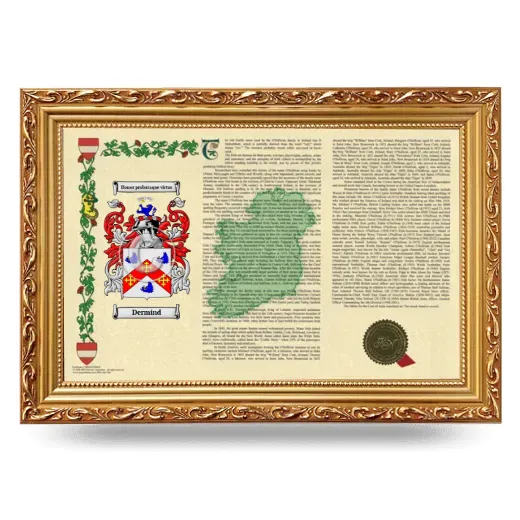 Dermind Armorial Landscape Framed - Gold
