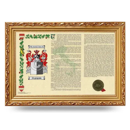 Di-gregorio Armorial Landscape Framed - Gold