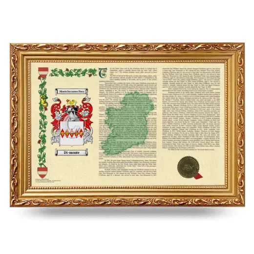 Di-monte Armorial Landscape Framed - Gold