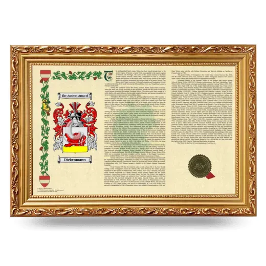 Dickenmann Armorial Landscape Framed - Gold