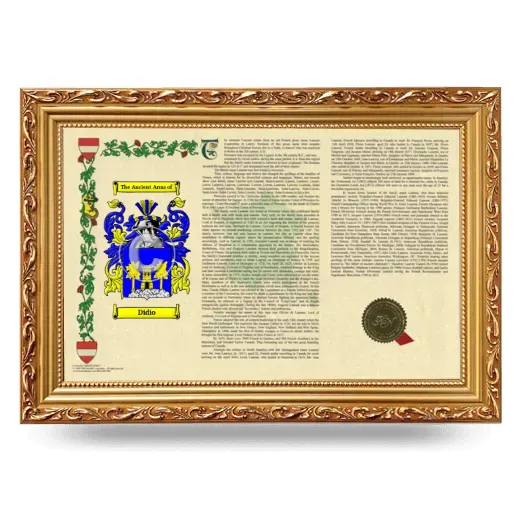 Didio Armorial Landscape Framed - Gold