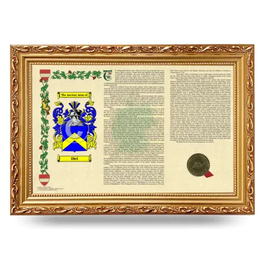 Diel Armorial Landscape Framed - Gold