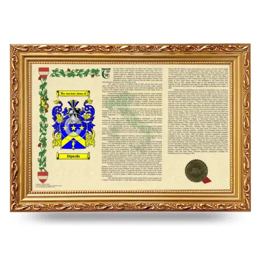 Dipaola Armorial Landscape Framed - Gold